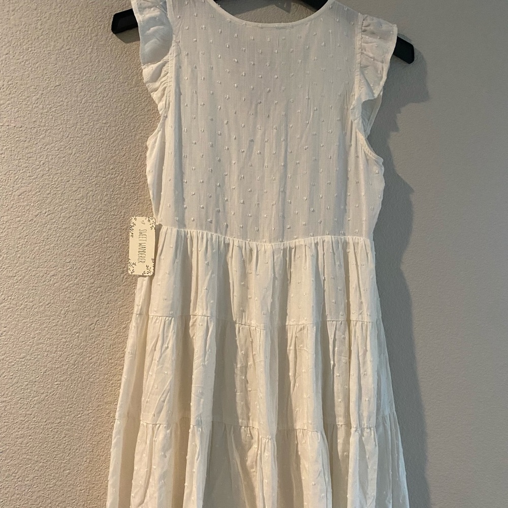 NWT sweet wanderer dress summer medium white - Picture 2 of 6